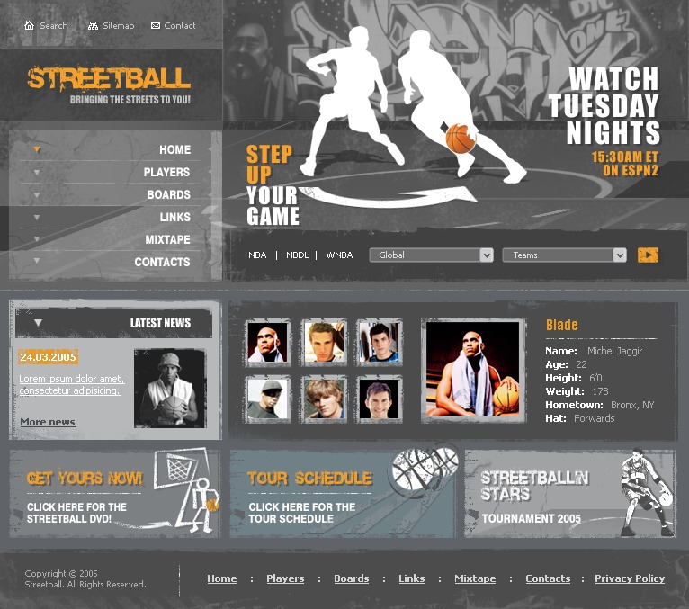 Basketball Flash Template 8868