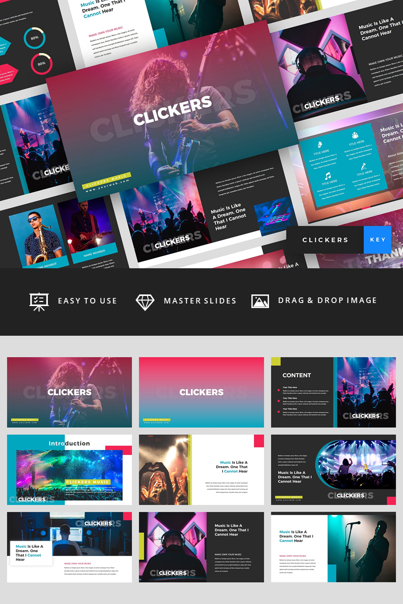 Clickers - Music Band Presentation - Keynote template