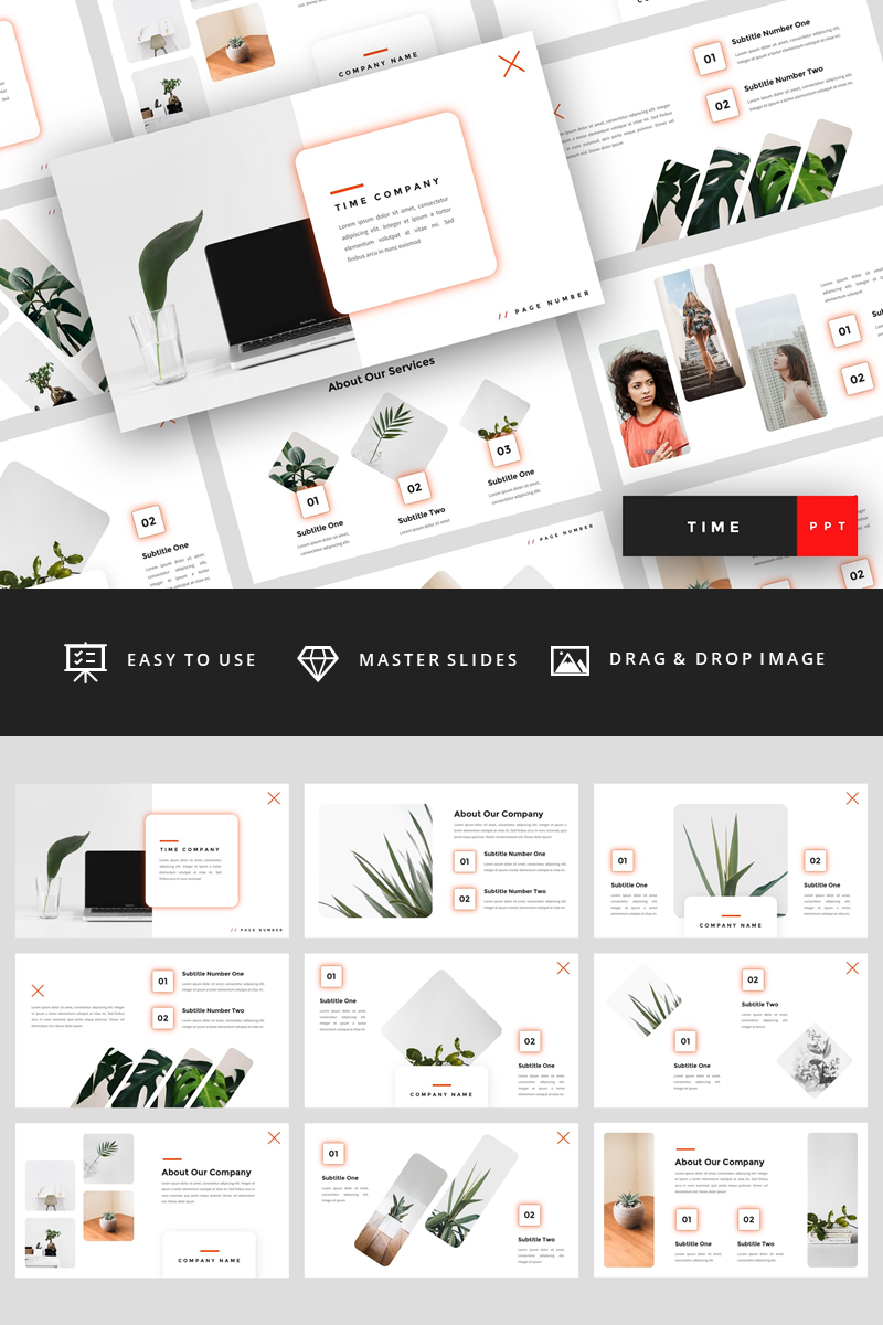 Time - Creative Presentation PowerPoint template