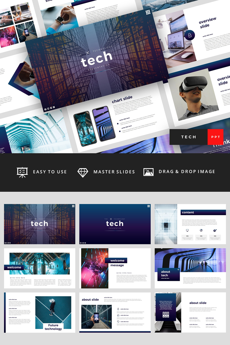 Tech - Technology Presentation PowerPoint template