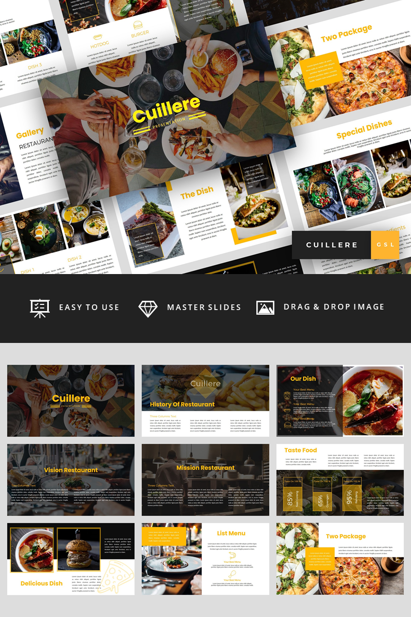 Cuillere - Restaurant Presentation Google Slides