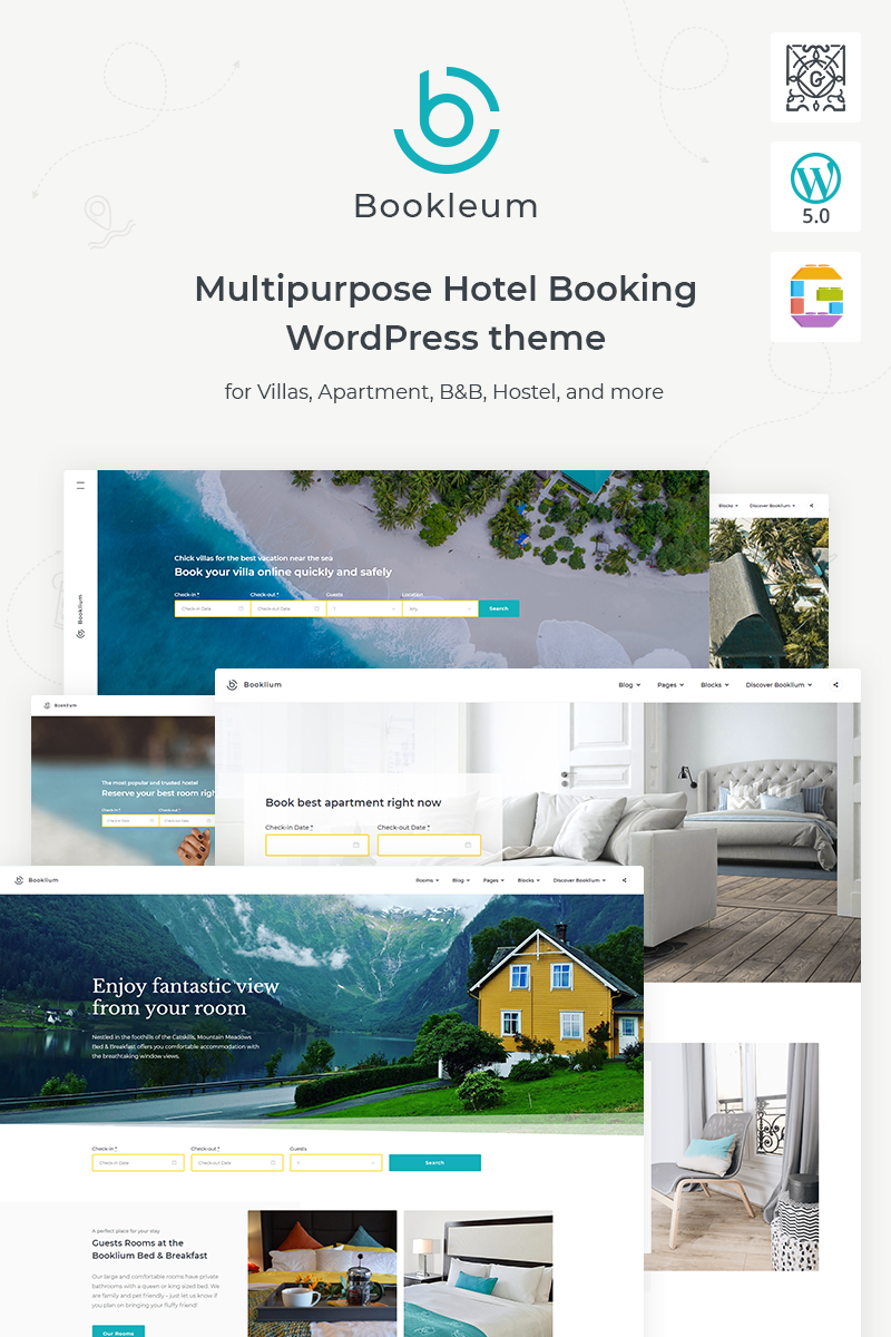 Responsywny motyw WordPress Bookleum - Rental #88049