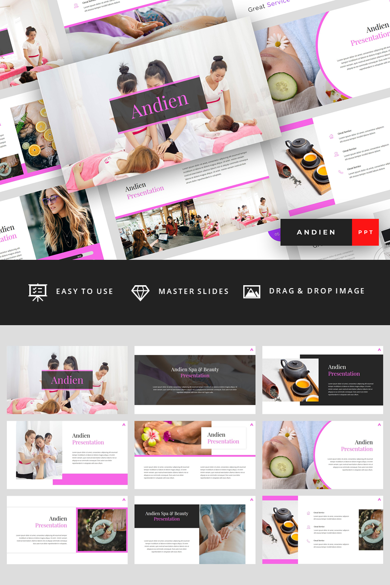 Andien - Spa & Beauty Presentation PowerPoint template