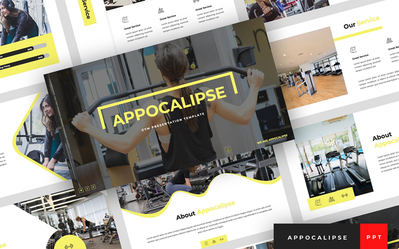 Appocalipse - Gym Presentation PowerPoint template PowerPoint Template