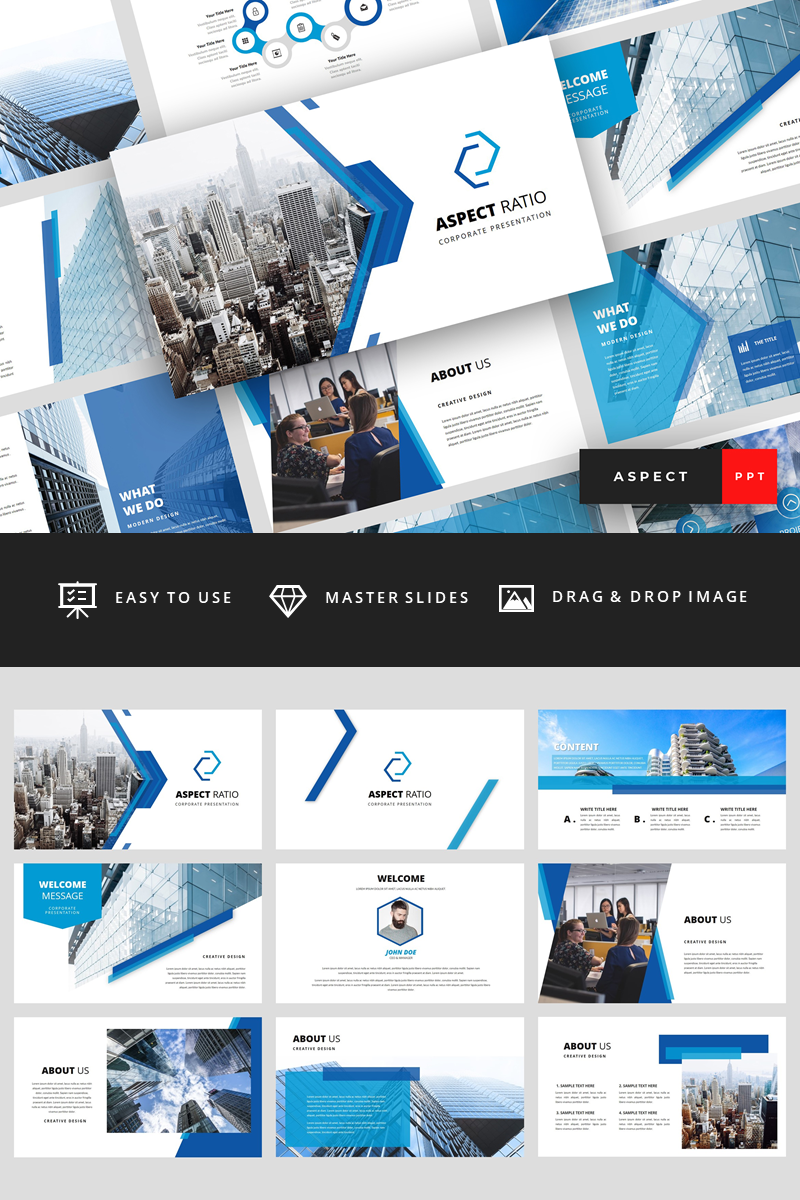 Aspect - Corporate Presentation PowerPoint Template #88184