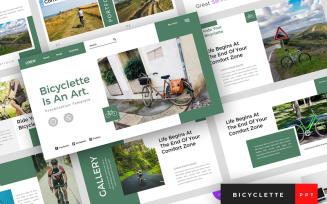 Bicyclette - Bicycle Presentation PowerPoint template