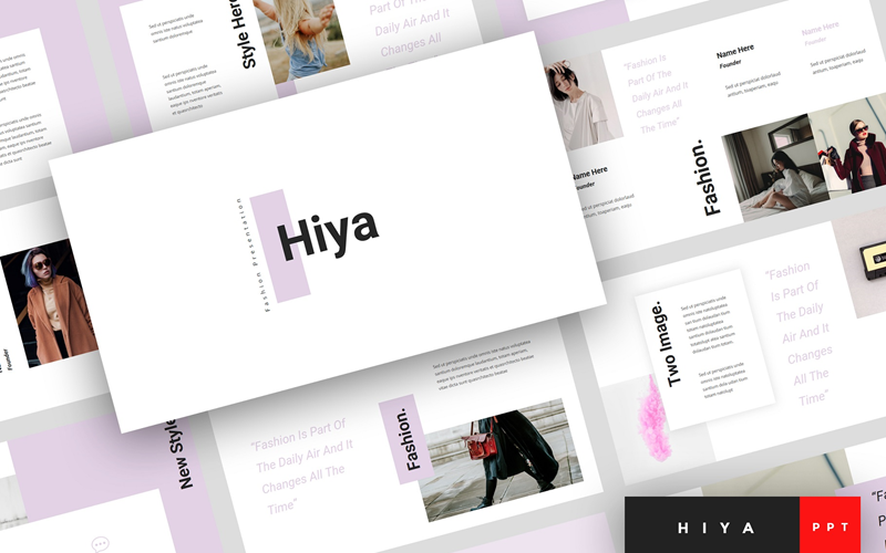 Hiya - Fashion Presentation PowerPoint template PowerPoint Template