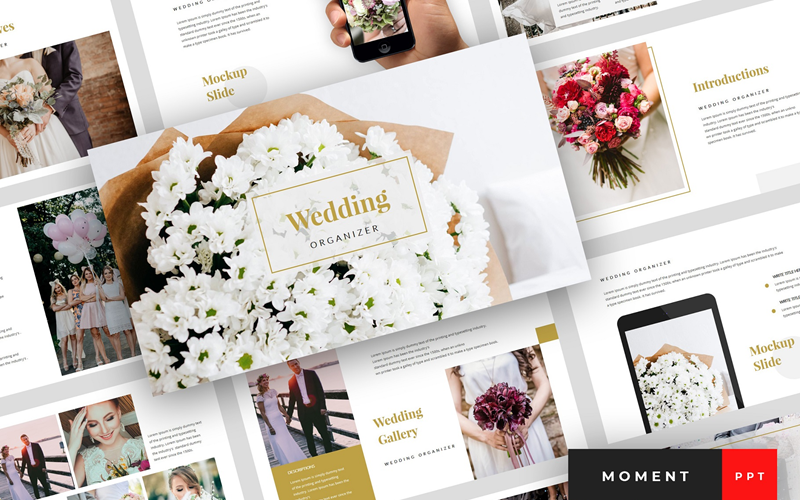 Moment - Wedding Presentation PowerPoint template PowerPoint Template
