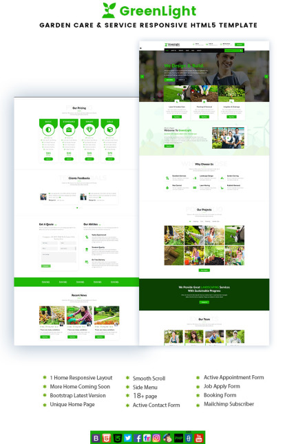 Template #88200 Gardening Landscaper Webdesign Template - Logo template Preview