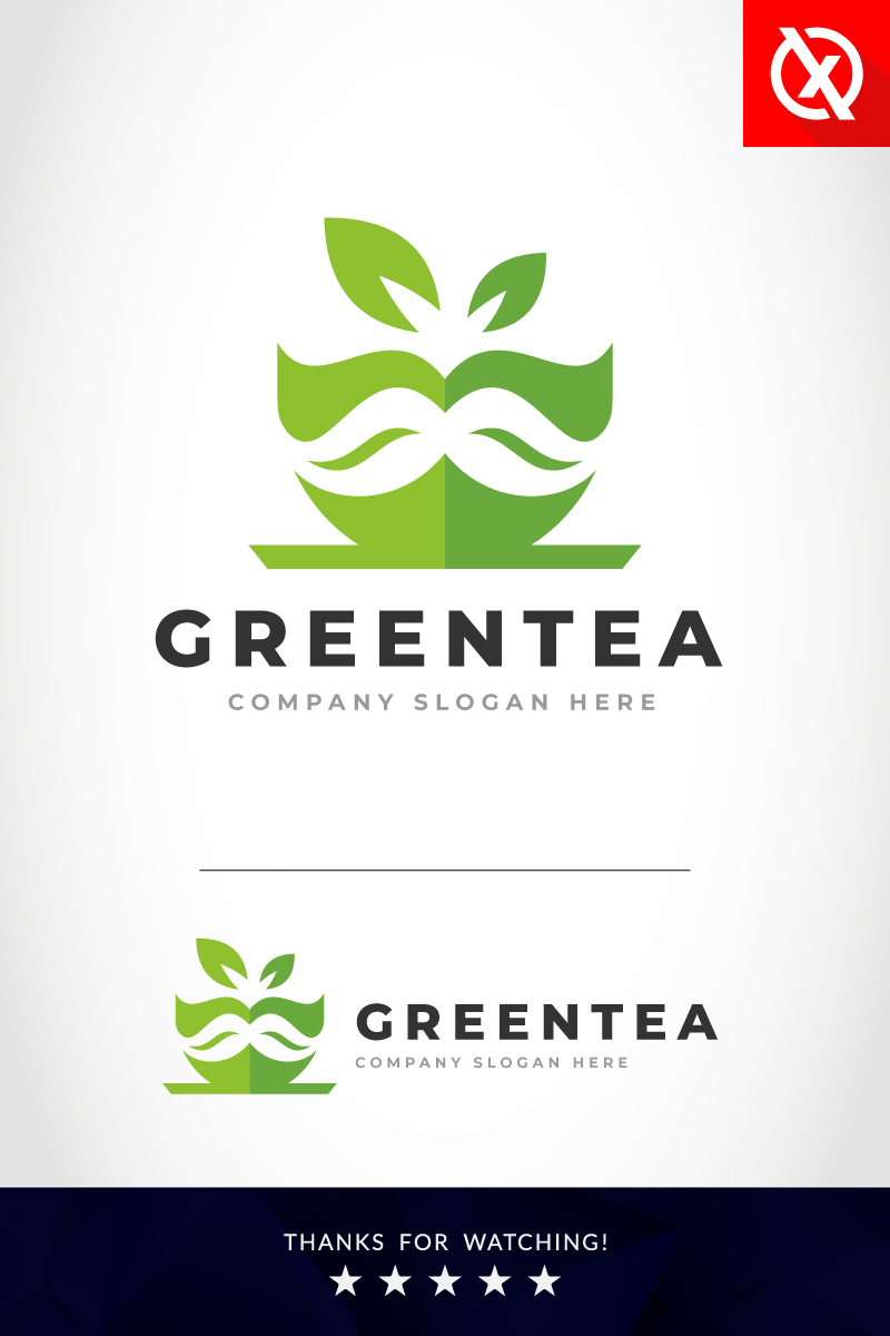 Creative Green Tea Logo Template 88258