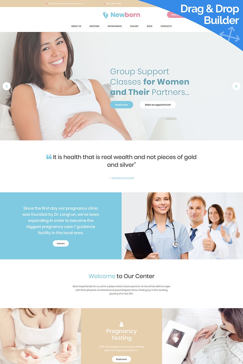 Plantilla Moto CMS 3 "Newborn - Pregnancy Support" #88271