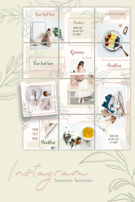 Template #88328 Instagram Puzzle Webdesign Template - Logo template Preview