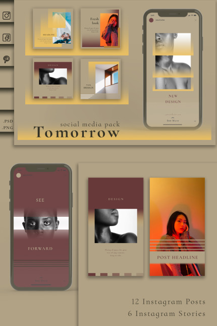 Template #88329 Instagram Twitter Webdesign Template - Logo template Preview