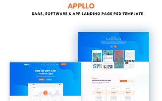 Appllo – Saas, Software & App Landing Page PSD Template