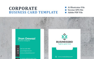 Builder Flat Business Card - Corporate Identity Template