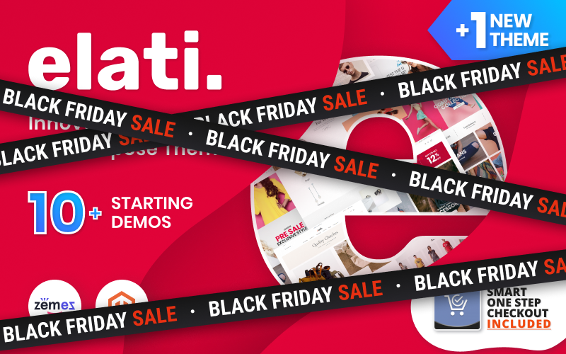 "Elati - Multipurpose Fashion" Responsive Magento Thema №88375