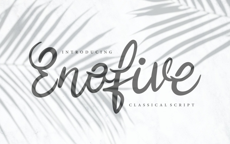 Enofive | Classical Cursive Font