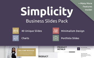 Simplicity Business Slides Pack PowerPoint template