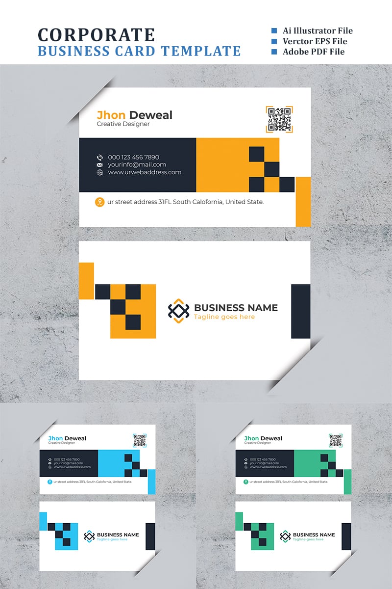 "You Pick Minimal Business Card" 奖金企业设计模板 #88359 - 截图