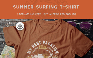 My Best Vacation, Windsurfing - T-shirt Design