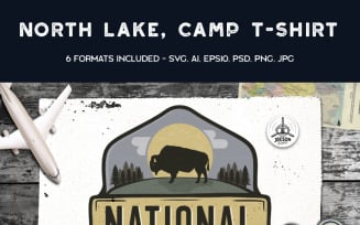 National Park, Vintage Camping - T-shirt Design
