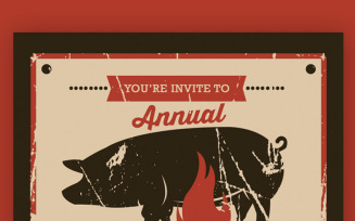 Pig Roast Event Flyer - Corporate Identity Template