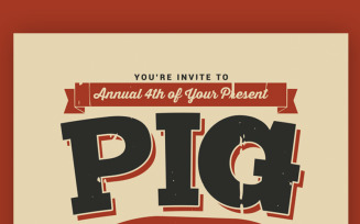 Pig Roast Event Flyer - Corporate Identity Template