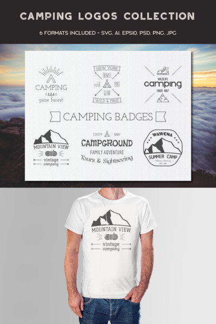 Kit Graphique #88518 Camping Logo Divers Modles Web - Logo template Preview