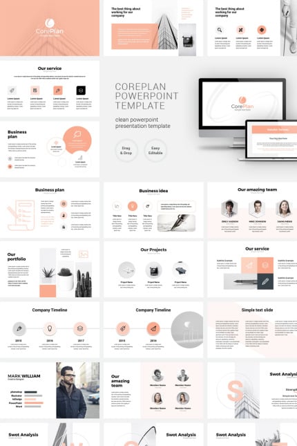 Kit Graphique #88560 Modern Powerpoint Divers Modles Web - Logo template Preview