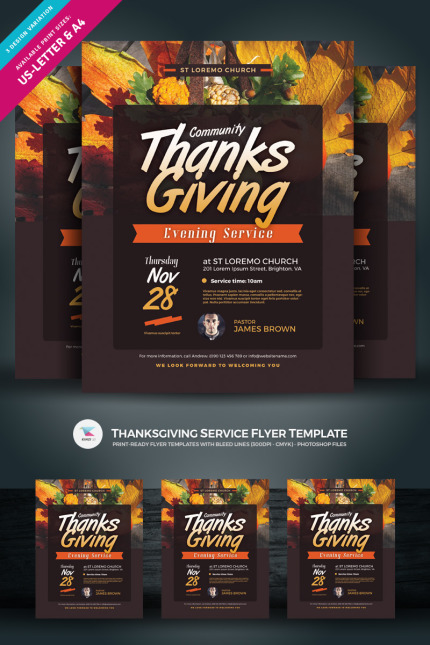 Template #88584 Thanksgiving Party Webdesign Template - Logo template Preview