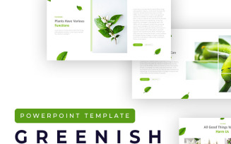 Clean Greenish Presentation PowerPoint template