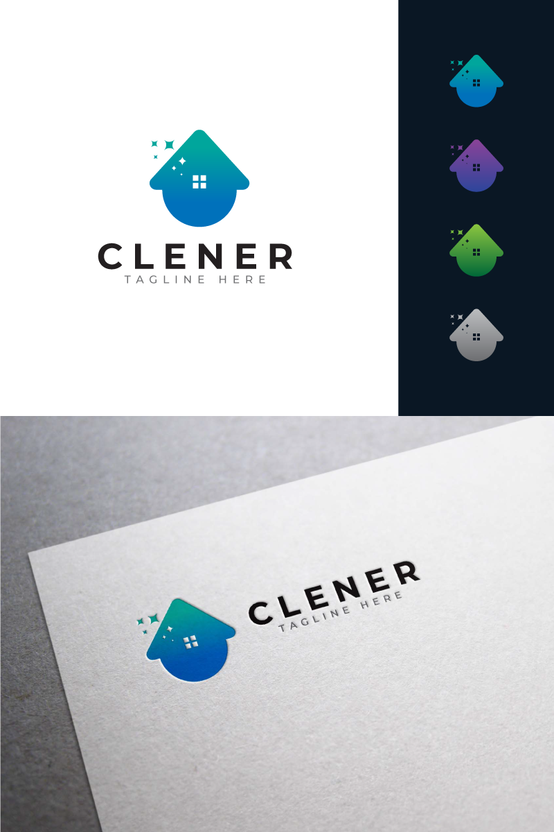Download Clener Logo Template - Шаблон логотипа на тему графика