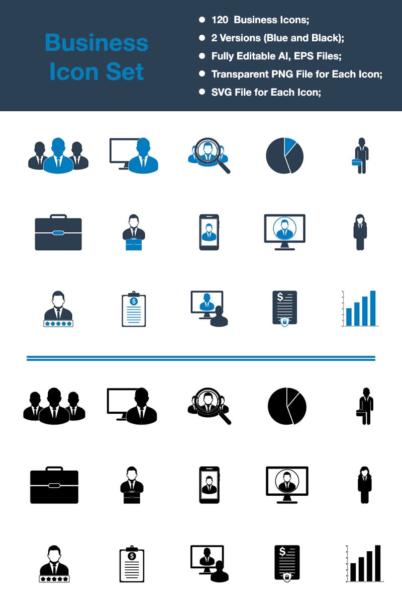 Icon-Sammlungen Vorlage namens "Business & Finance - Premium Vector" #88541 - Screenshot