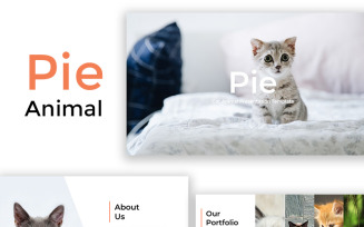 Pie - Cat Animal PowerPoint template