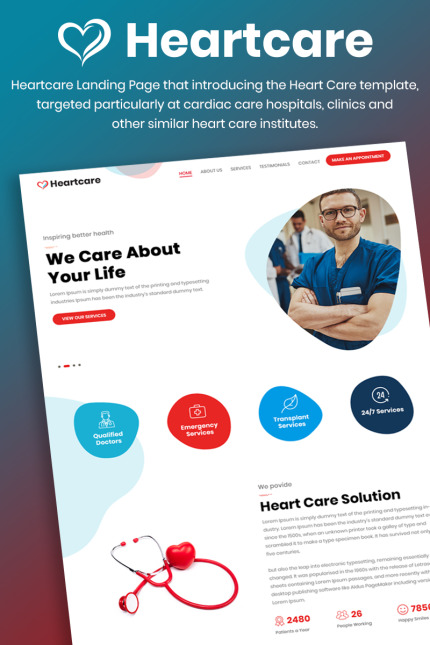 Template #88640 Care Hospital Webdesign Template - Logo template Preview