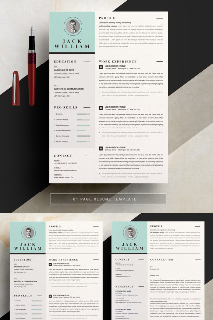 Template #88691 Page Resume Webdesign Template - Logo template Preview
