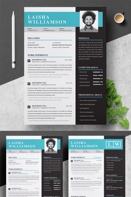 Template #88692 Page Resume Webdesign Template - Logo template Preview