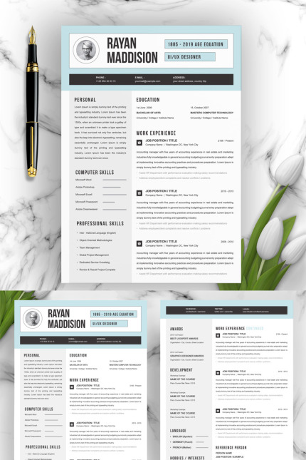 Template #88693 Page Resume Webdesign Template - Logo template Preview