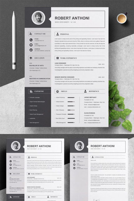 Template #88695 Page Resume Webdesign Template - Logo template Preview