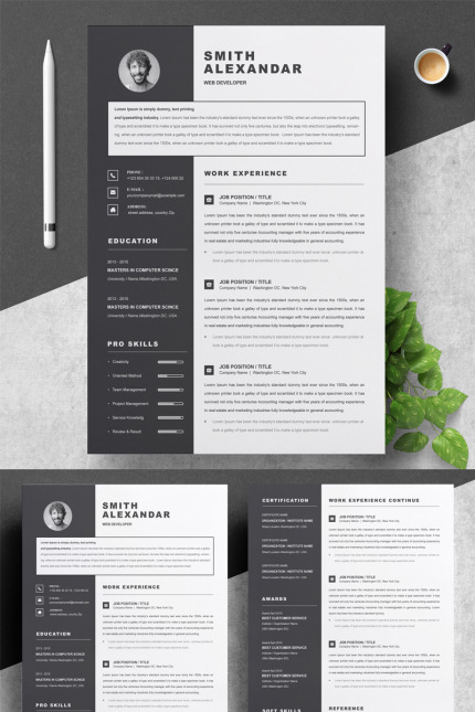 Template #88696 Page Resume Webdesign Template - Logo template Preview