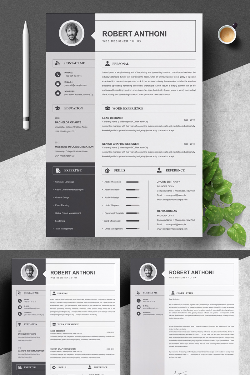 Anthoni Resume Template - screenshot