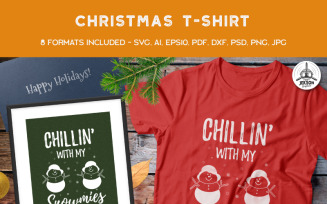 Funny Christmas Snowman - T-shirt Design