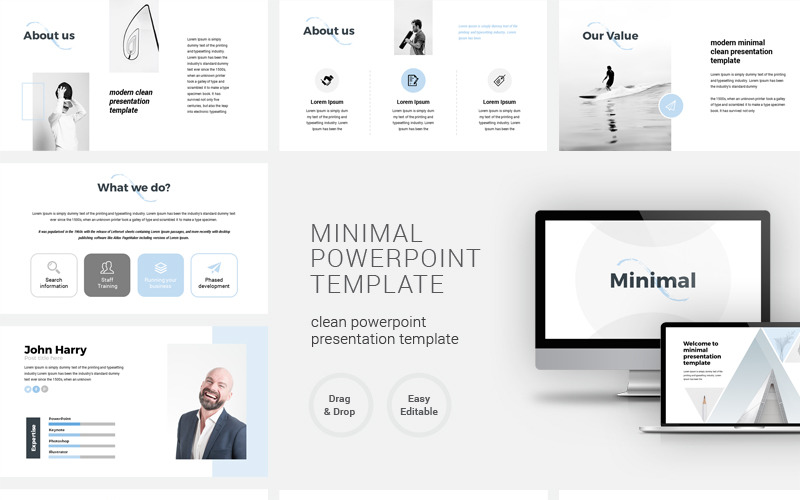 Minimal Clean PowerPoint template PowerPoint Template