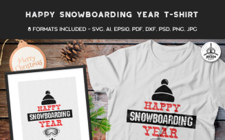 Happy Snowboarding Year - T-shirt Design