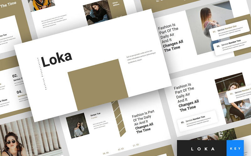 Loka - Fashion Presentation - Keynote template Keynote Template