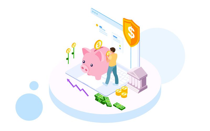 Saving money 3 - Illustration