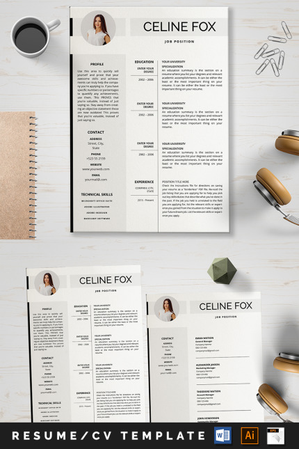 Template #88972 A4 Resume Webdesign Template - Logo template Preview