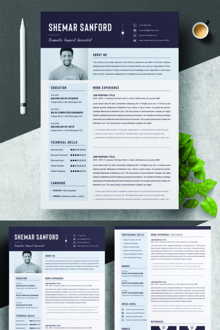 Template #88983 Page Resume Webdesign Template - Logo template Preview