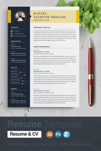 Template #88987 Page A4 Webdesign Template - Logo template Preview