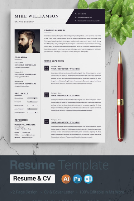 Template #88990 Page A4 Webdesign Template - Logo template Preview